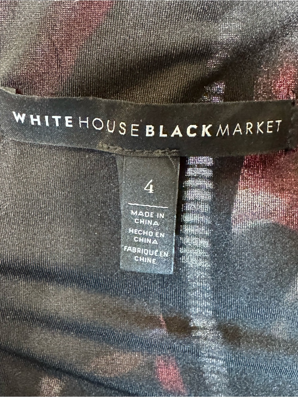 White House Black Market Fit-and-Flare Dress in Pink and Blue Floral size 4 - Picture 8 of 9